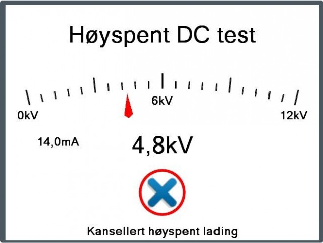 Brukergrensesnitt - HV DC Test